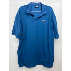 Nike Golf Dri Fit Short Sleeve Polo Shirt Blue "Franklin Square" Mens  Sz XXL